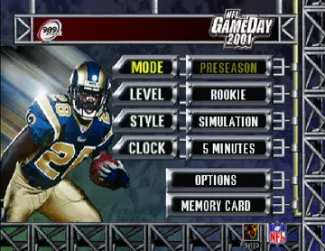 NFL GameDay 2001 (US) screen shot title